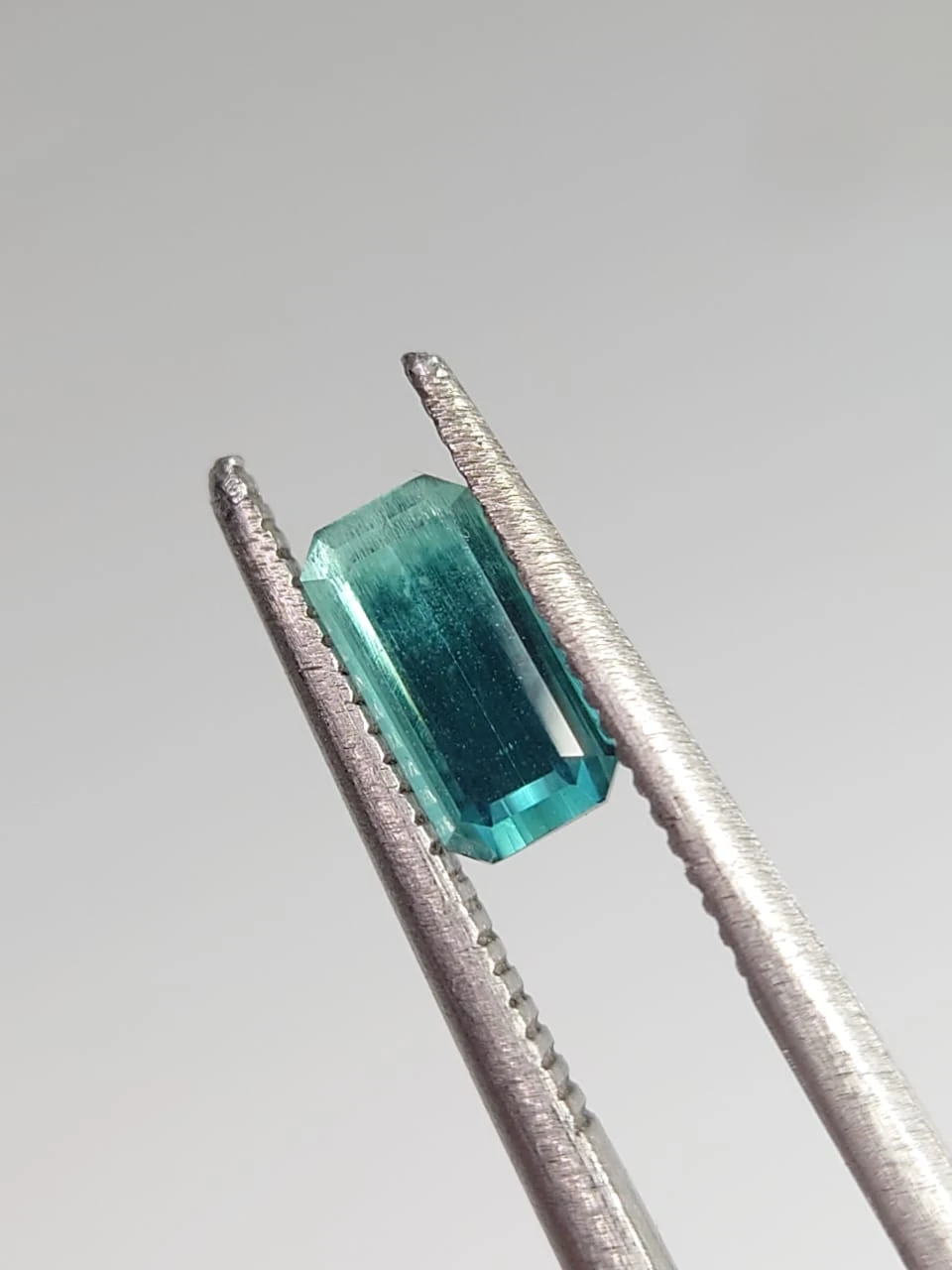0.6ct Lagoon Blue Tourmaline Emerald Cut Gemstone from Afghanistan — view 5